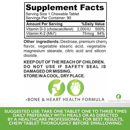 Vitamin D3 with K2 Ingredients