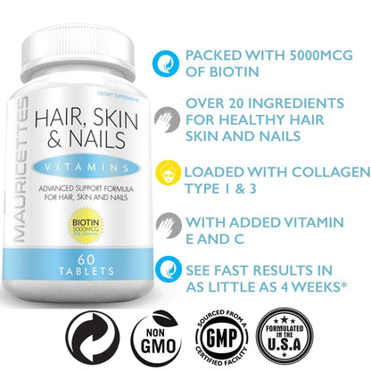 Hair Skin and Nails Vitamins Benefits